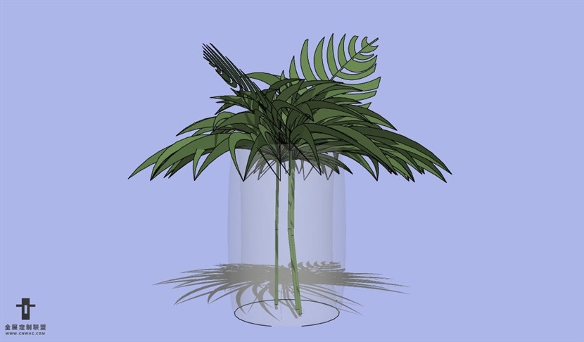 SketchUp草图大师花卉植物花瓶SU模型Vase-104SKP模型