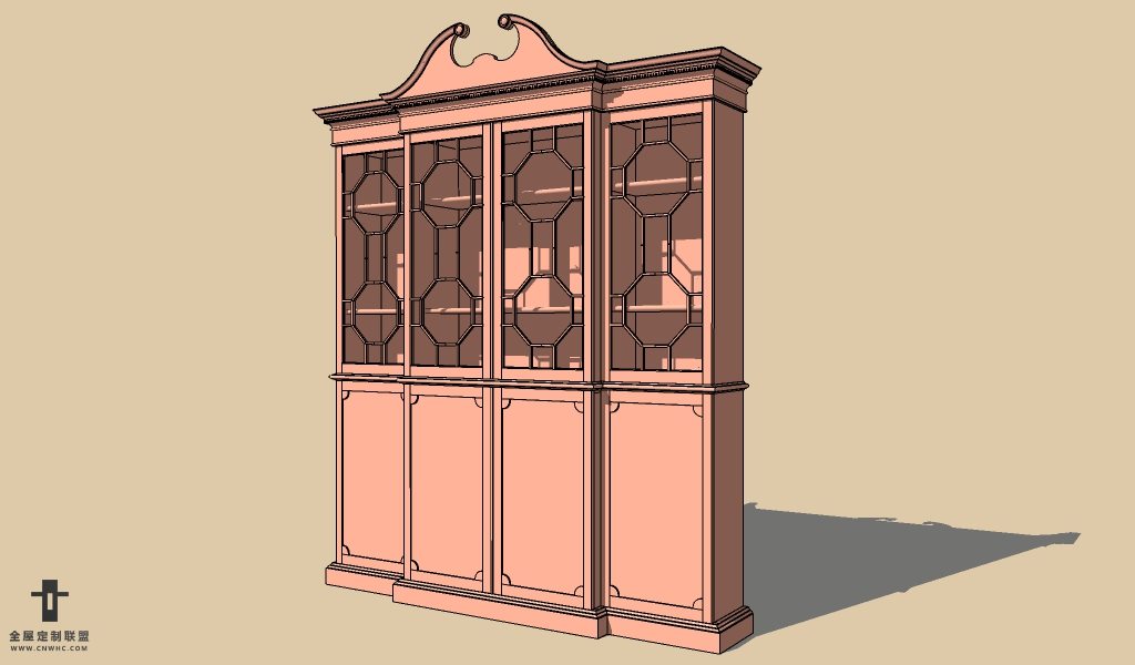 SketchUp草图大师欧式红酒柜SU模型下载wine cabinet-005SKP模型