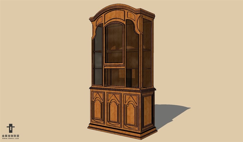 SketchUp草图大师欧式红酒柜SU模型下载wine cabinet-008SKP模型