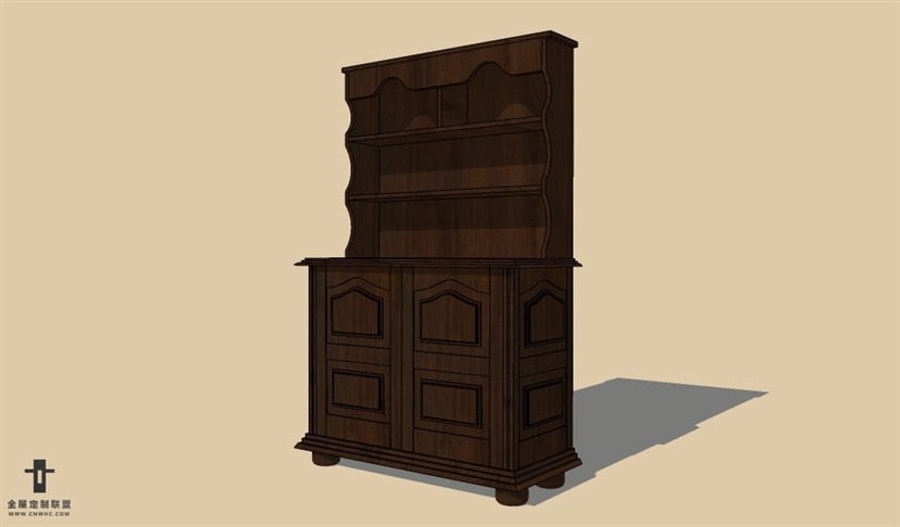 SketchUp草图大师欧式红酒柜SU模型下载wine cabinet-010SKP模型