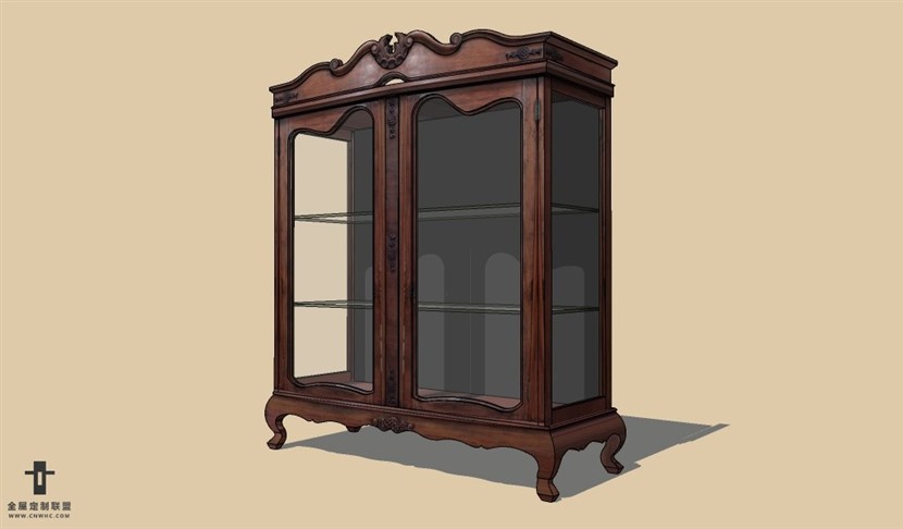 SketchUp草图大师欧式红酒柜SU模型下载wine cabinet-011SKP模型