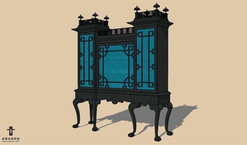 SketchUp草图大师欧式红酒柜SU模型下载wine cabinet-021SKP模型