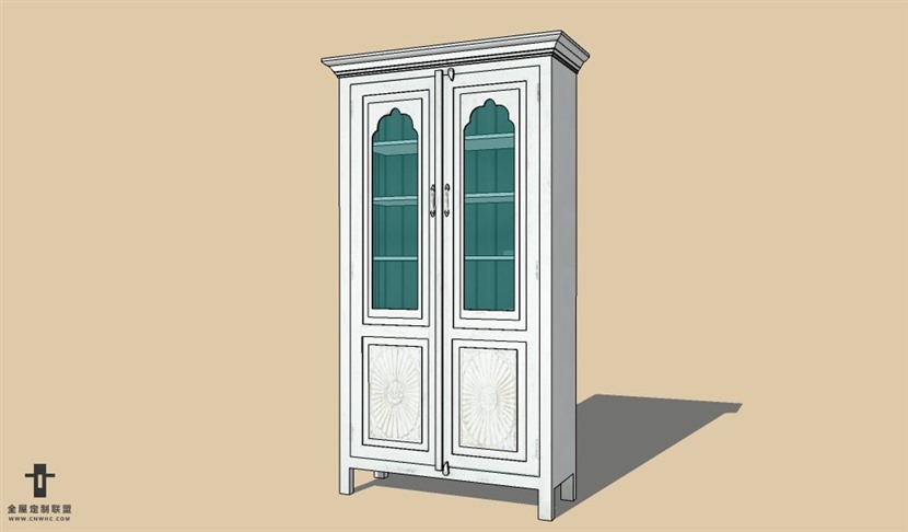 SketchUp草图大师欧式红酒柜SU模型下载wine cabinet-022SKP模型