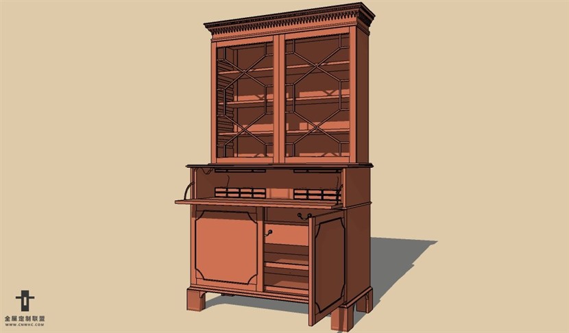 SketchUp草图大师欧式红酒柜SU模型下载wine cabinet-024SKP模型