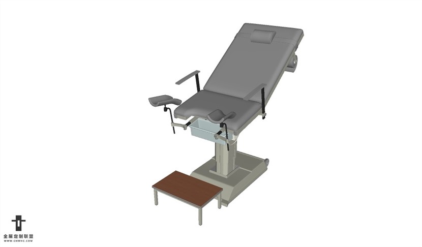 SketchUp草图大师高精度医疗器械检查躺椅SU模型下载010SKP模型