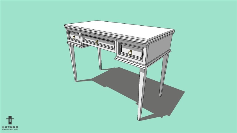 SketchUp草图大师精品欧式桌子模型下载-027SKP模型