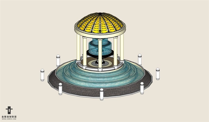 SketchUp草图大师景观水景SU模型-020SKP模型