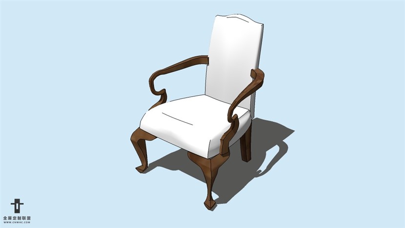 SketchUp精品欧式椅子模型草图大师欧式椅子模型下载-ArmChair-048SKP模型