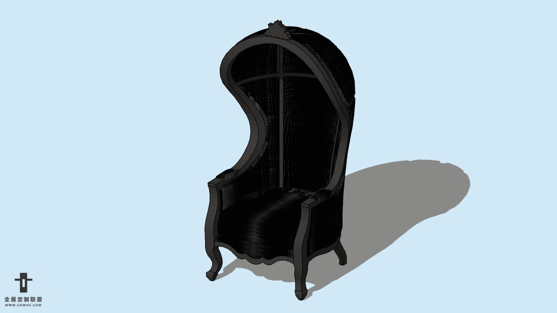 SketchUp精品欧式椅子模型草图大师欧式椅子模型下载-ArmChair-050SKP模型