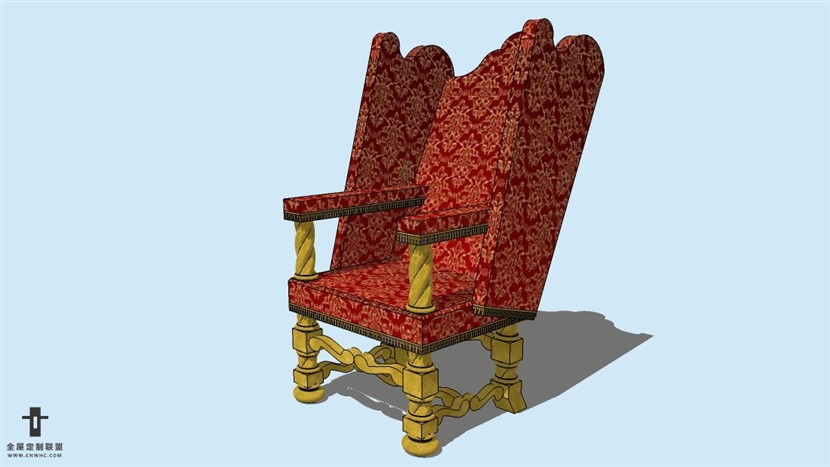 SketchUp精品欧式椅子模型下载-ArmChair-069SKP模型