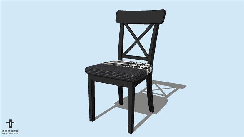 SketchUp精品无扶手椅子模型草图大师椅子模型下载-Chair-044SKP模型