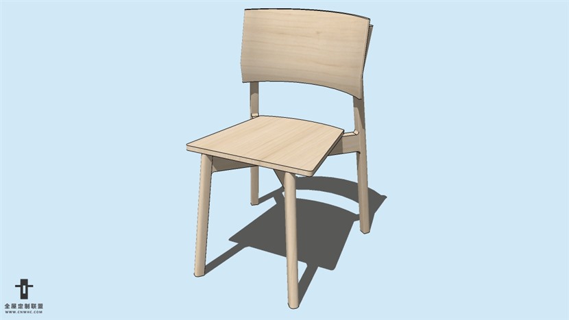 SketchUp精品无扶手椅子模型草图大师椅子模型下载-Chair-057SKP模型