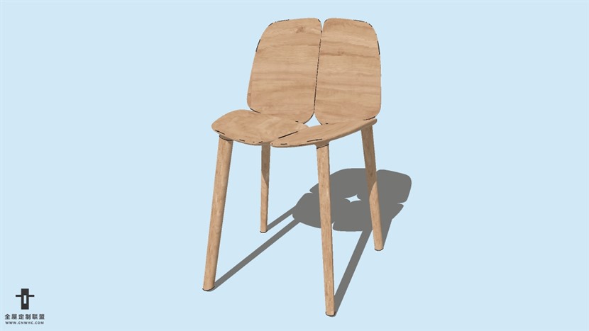 SketchUp精品无扶手椅子模型草图大师椅子模型下载-Chair-061SKP模型