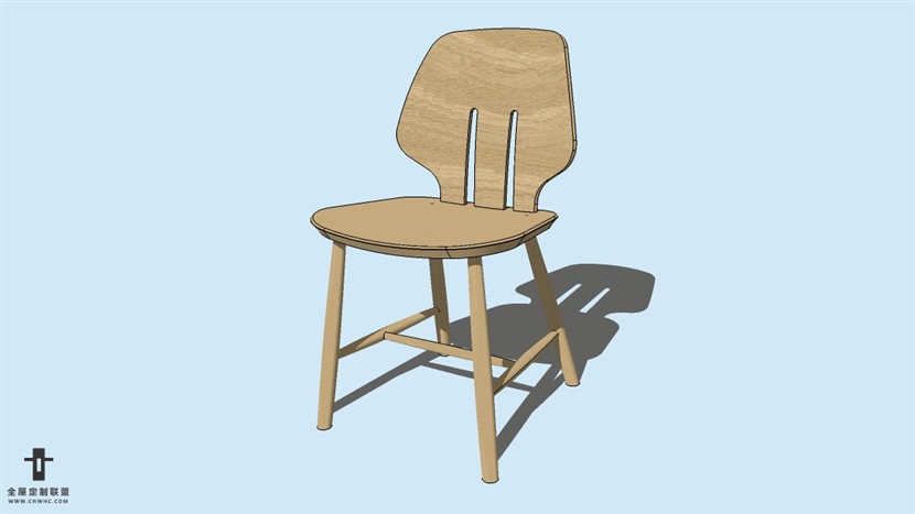 SketchUp精品无扶手椅子模型草图大师椅子模型下载-Chair-066SKP模型