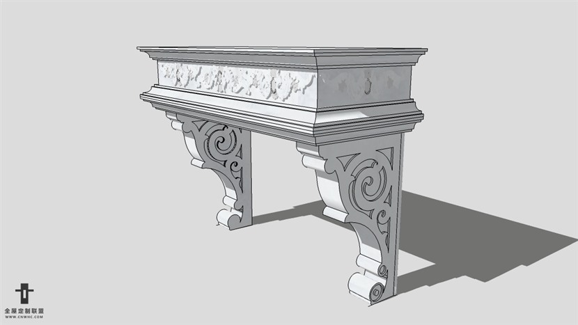 SketchUp草图大师建筑构壁炉建模型下载-009SKP模型