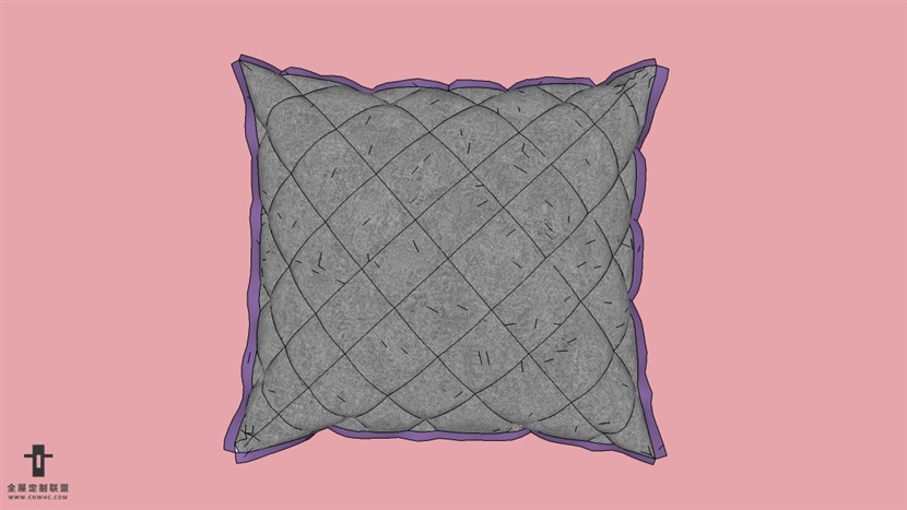 SketchUp草图大师精品布艺抱枕模型下载-pillows-037SKP模型