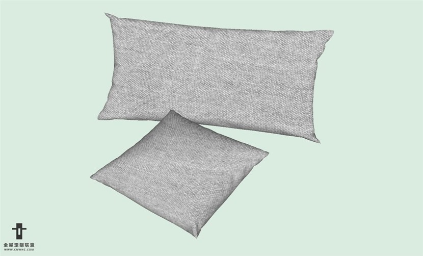 SketchUp草图大师精品布艺抱枕模型下载-pillows-381SKP模型