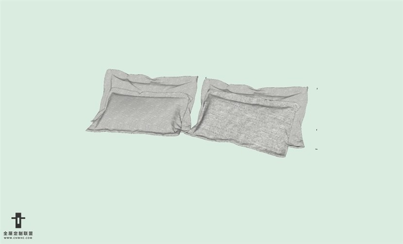 SketchUp草图大师精品布艺抱枕模型下载-pillows-387SKP模型