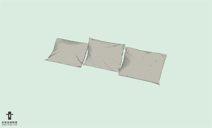 SketchUp草图大师精品布艺抱枕模型下载-pillows-391SKP模型