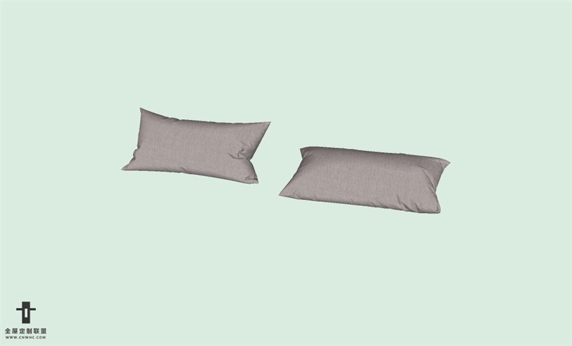 SketchUp草图大师精品布艺抱枕模型下载-pillows-398SKP模型