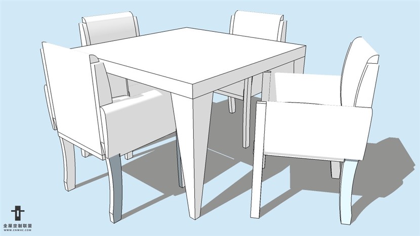 SketchUp精品桌子椅子模型草图大师桌椅组合模型下载-020SKP模型