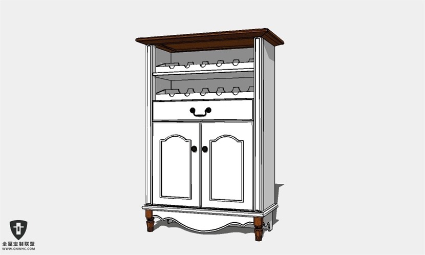 地中海风格柜子餐边柜SketchUp模型库草图大师模型012
