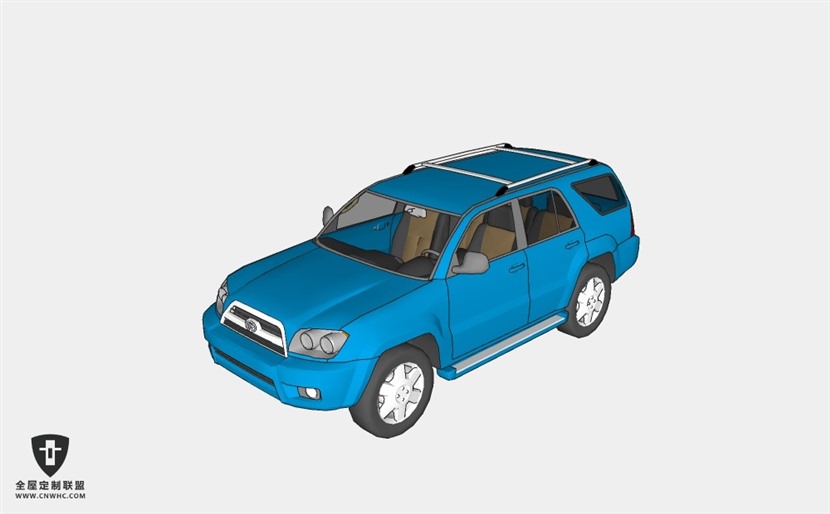 菲亚特轿车TOYOTA 4 RUNNER 2007 SUV越野车 SketchUp模型库草图大师模型下载