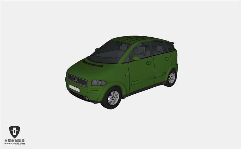 奥迪轿车汽车2000-Audi-A2 SketchUp模型库草图大师模型下载