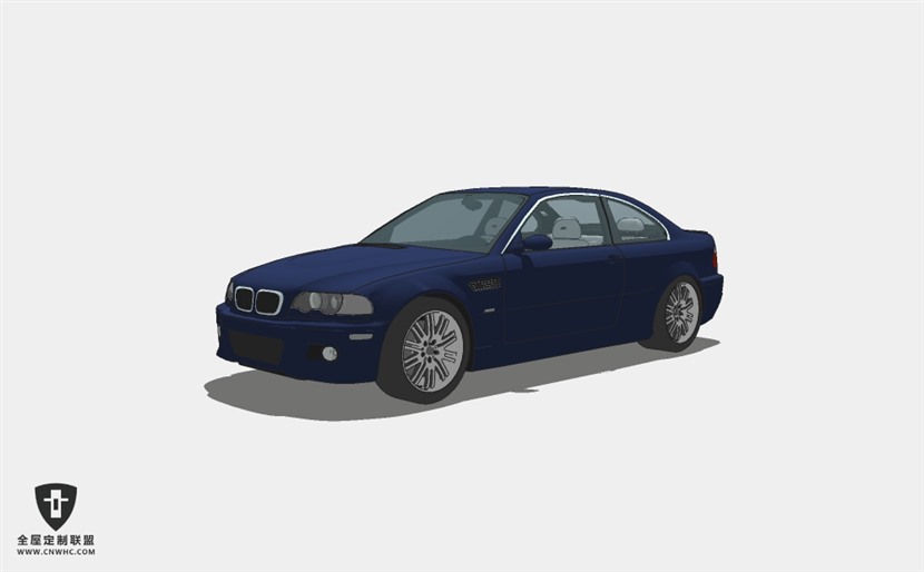 宝马轿车汽车2005 BMW M3 E46 SketchUp模型库草图大师模型下载