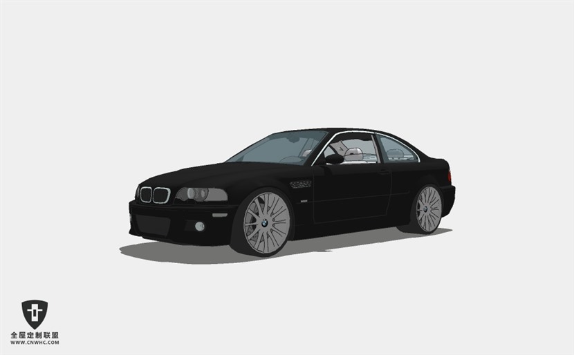 宝马轿车汽车2006 BMW M3 Individual SketchUp模型库草图大师模型下载