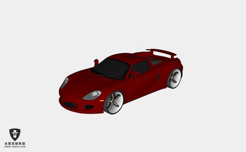 保时捷轿车汽车2006_Porsche_Carrera_GT跑车赛车SketchUp模型库草图大师模型下载