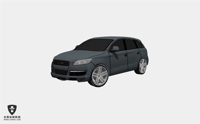 奥迪SUV轿车汽车2007 Audi Q7- SketchUp模型库草图大师模型下载