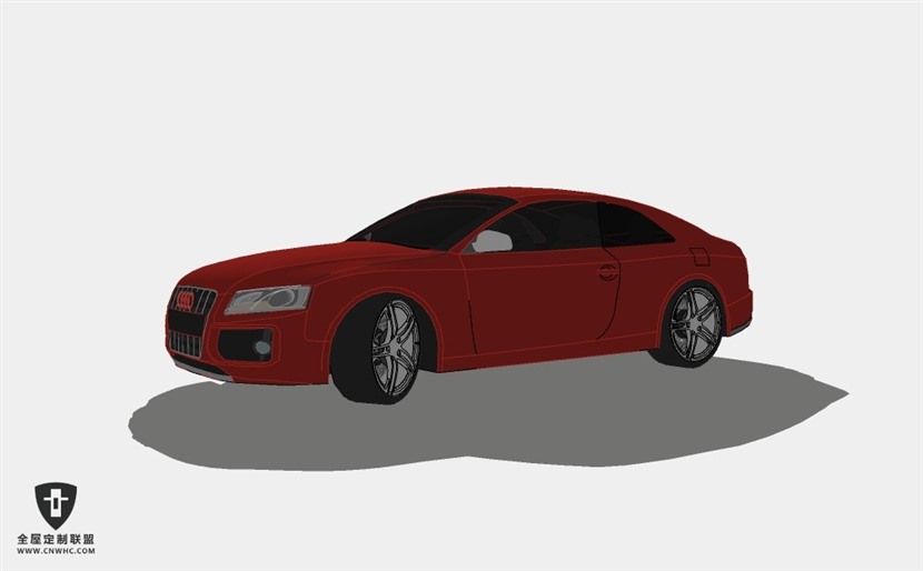 奥迪轿车汽车2007-Audi-S5 SketchUp模型库草图大师模型下载