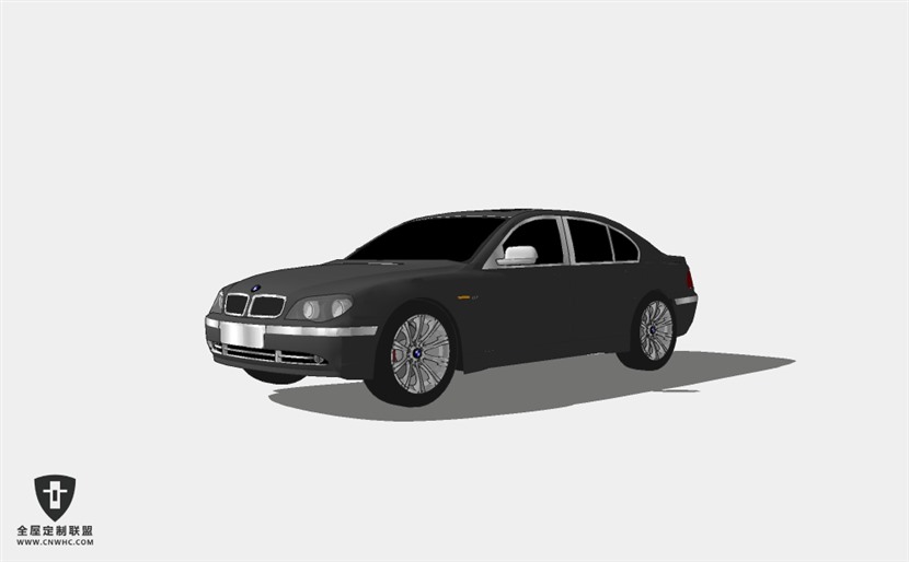 宝马轿车汽车BMW 7 series 2006 SketchUp模型库草图大师模型下载