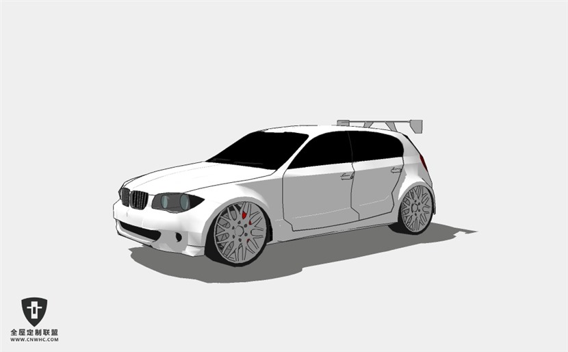 宝马轿车汽车BMW 1 Series Racing Test Day Car跑车 SketchUp模型库草图大师模型下载