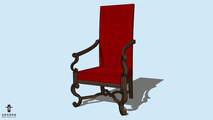 SketchUp精品欧式椅子模型下载-ArmChair-071SKP模型