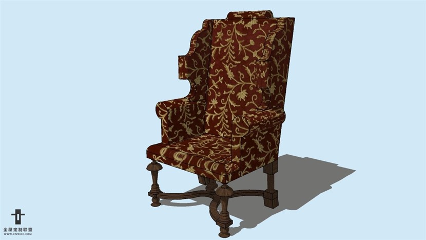 SketchUp精品欧式椅子模型下载-ArmChair-073SKP模型