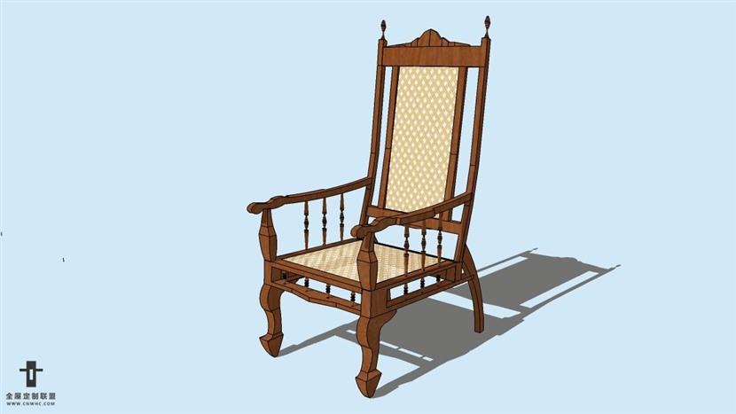 SketchUp草图大师欧式椅子模型-ArmChair-078