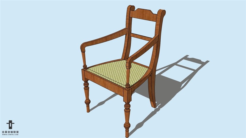 SketchUp草图大师精品欧式椅子模型下载-ArmChair-079