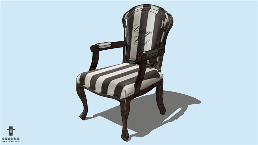 SketchUp草图大师精品欧式椅子模型下载-ArmChair-080