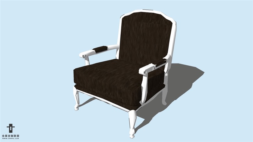 SketchUp草图大师精品欧式椅子模型下载-ArmChair-087SKP模型