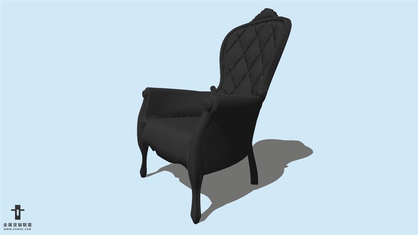 SketchUp草图大师精品欧式椅子模型下载-ArmChair-093SKP模型