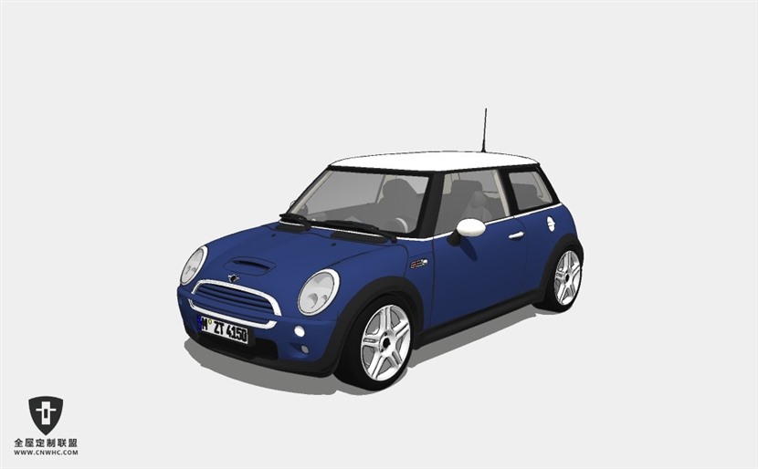 宝马迷你汽车MINI Cooper S Mk 1 2005轿车SketchUp模型库草图大师模型下载