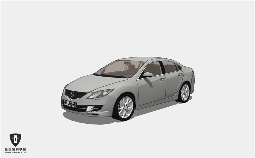 马自达汽车Mazda MAZDA6 Sport 2008轿车SketchUp模型库草图大师模型下载