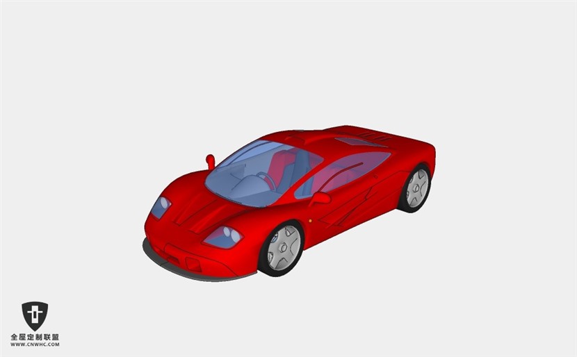 迈凯伦跑车McLaren F1 2超跑 SketchUp模型库草图大师模型下载