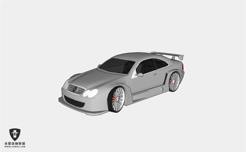 交通工具奔驰汽车Merc AMG CLK DTM跑车轿车SketchUp模型库草图大师模型下载