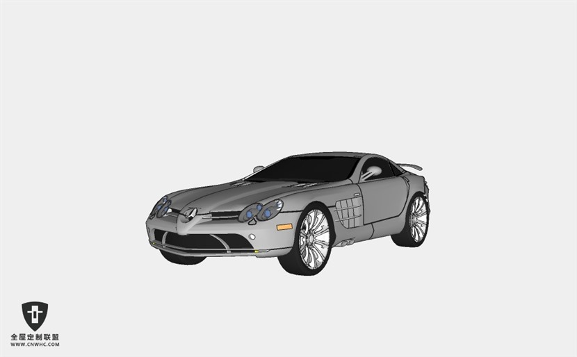 奔驰跑车Mercedes-Benz SLR McLaren 超跑 SketchUp模型库草图大师模型下载