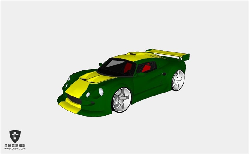 莲花轿车超跑Modified Lotus Exige跑车 SketchUp模型库草图大师模型下载