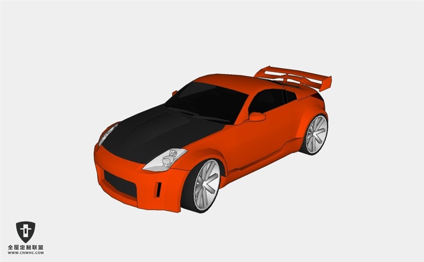 日产轿车超跑Modified Nissan 350Z跑车 SketchUp模型库草图大师模型下载