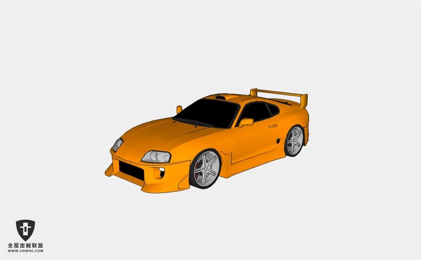 丰田轿车超跑Modified Toyota Supra 跑车 SketchUp模型库草图大师模型下载